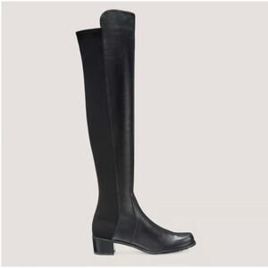Stuart Weitzman 5050 Leather Over the Knee Boots Black Napa Calfskin City 5M